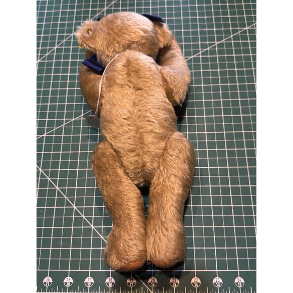 Vintage Steiff Teddy Bear With Blue Bow & Tag - Picture 4 of 5